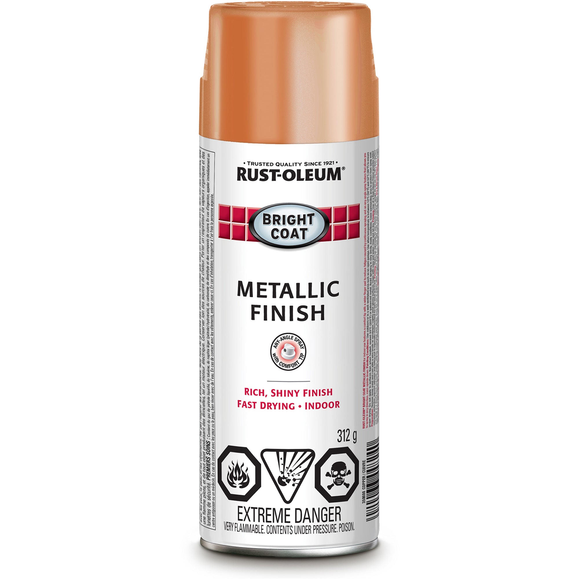 Stops Rust Bright Coat Metallic Finish