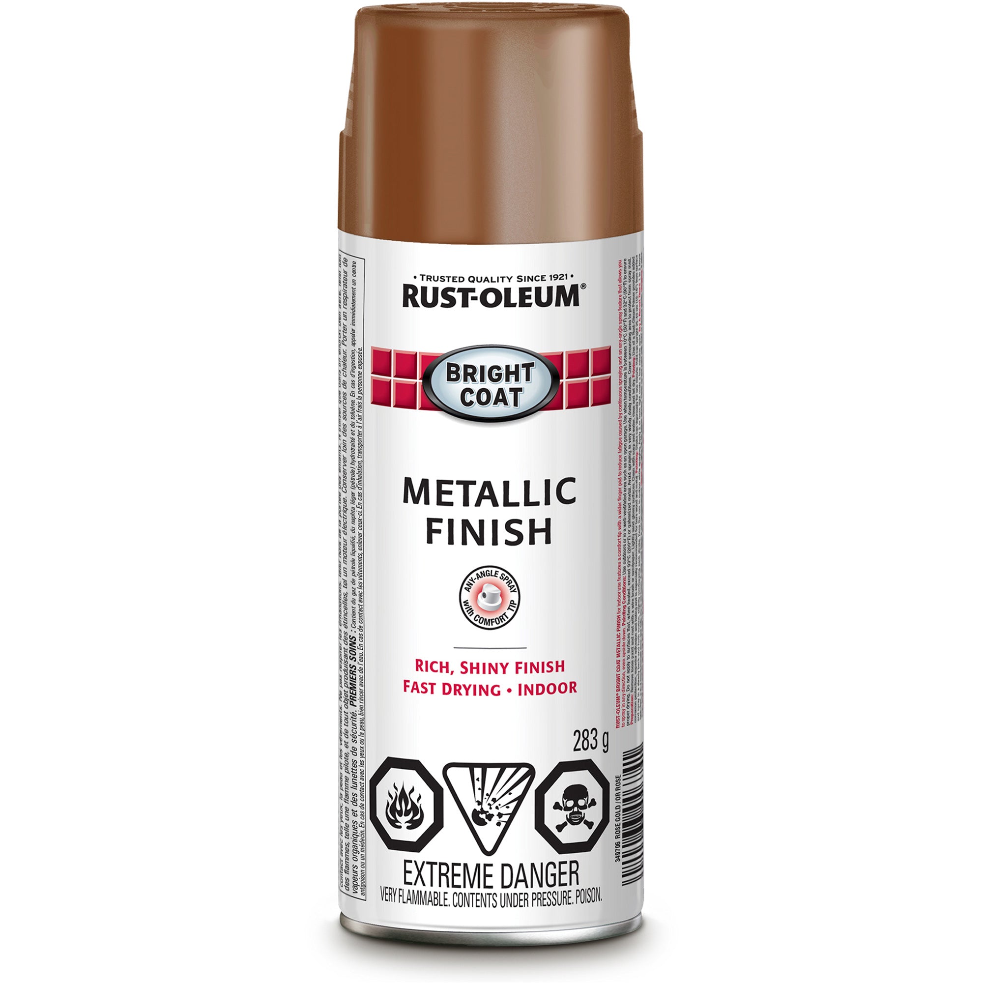 Stops Rust Bright Coat Metallic Finish