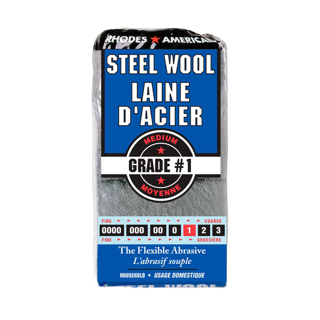 Homax Steel Wool #1, - Medium Coarse, 12 Pad Steel Wool Hover Image