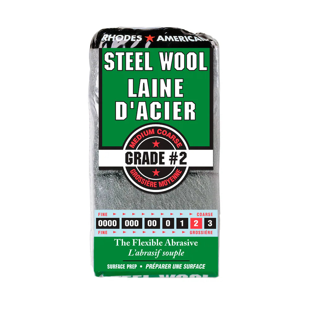 Homax Steel Wool #2, - Medium Coarse, 12 Pad Steel Wool