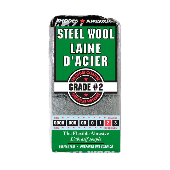 Homax Steel Wool #2, - Medium Coarse, 12 Pad Steel Wool Hover Image