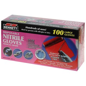 BENNETT Nitril Disposable Gloves 100 Pack