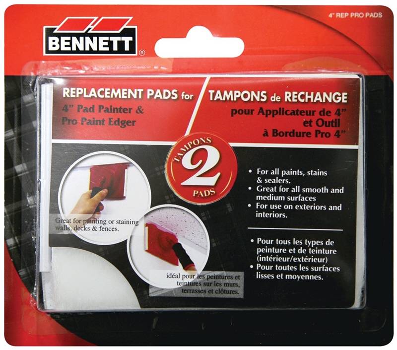 BENNETT 4" PRO PAINT EDGER REPLACEMENT PADS - 2 PER PACK