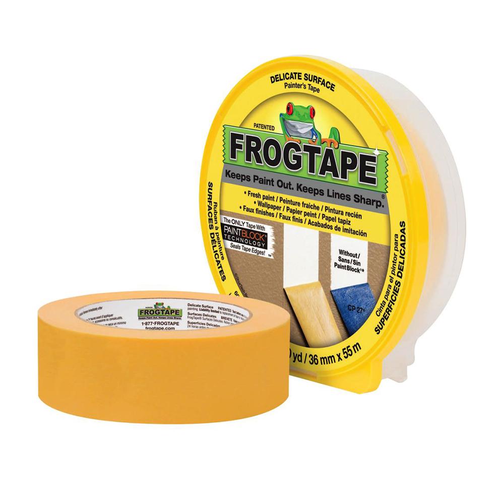 Yellow FrogTape Painter's Tape for Delicate Surfaces