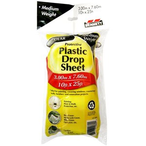 BENNETT 2.4mx3.6m/8"x12" Medium Weight Plastic Drop Sheet